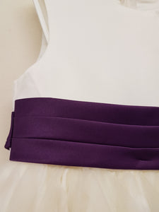 Purple sash occasion dress 2 year