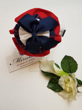 Load image into Gallery viewer, Miranda red/navy hairband
