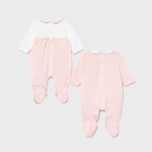 Load image into Gallery viewer, Baby girl pink 2 pack babygrows
