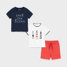Load image into Gallery viewer, Save the ocean summer short set
