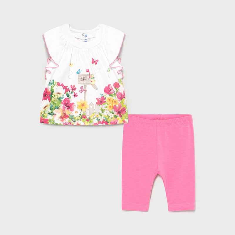 Camellia pink Toddler leggings set