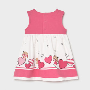 Pink heart baby dress