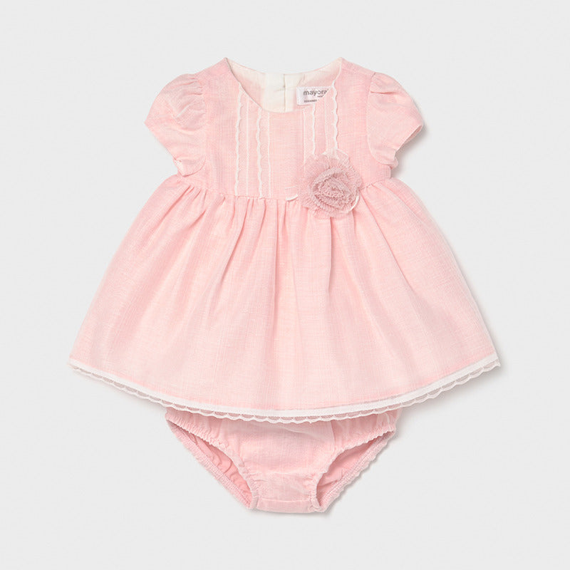 Pink baby dress & knickers