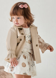 Mayoral Baby girls Almond trench coat