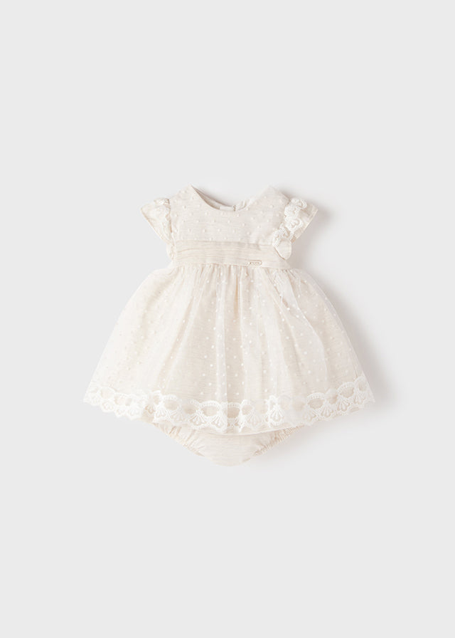Ivory occassion baby dress & panty