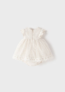 Ivory occassion baby dress & panty