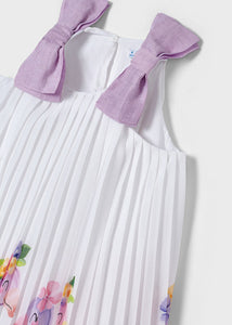 Girls Lilac pleated Dress