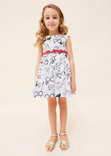Load image into Gallery viewer, White print dress &amp; red Belt
