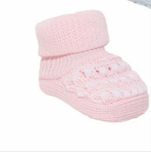 Knit baby booties