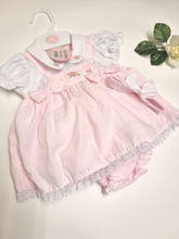 Load image into Gallery viewer, Pink Baby dress knickers outfit
