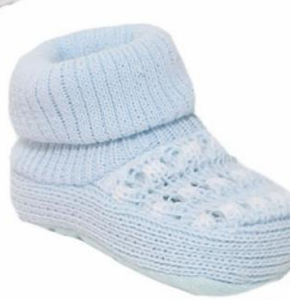 Knit baby booties