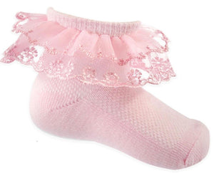 Frilly lace socks