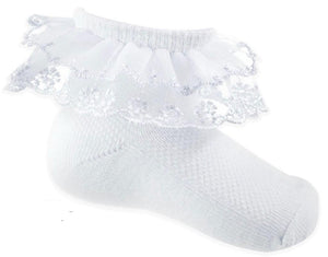 Frilly lace socks