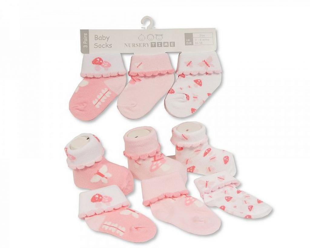 3 pack of baby socks - butterfly
