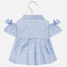Load image into Gallery viewer, Blue smart blouse for baby girl

