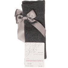 Grey spanish knee high bow socks