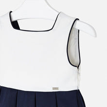 Load image into Gallery viewer, Mayoral white/navy smart Dress
