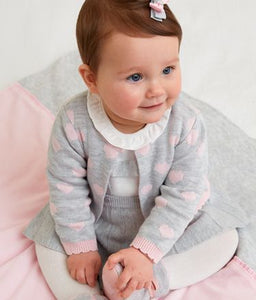 Knitted baby girls outfit