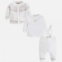 Load image into Gallery viewer, Knit newborn cream cardigan set
