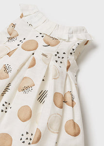 Pleated pattern dress baby girl
