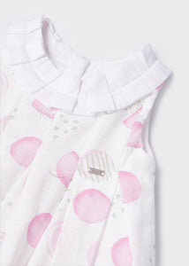 Pleated pattern dress baby girl