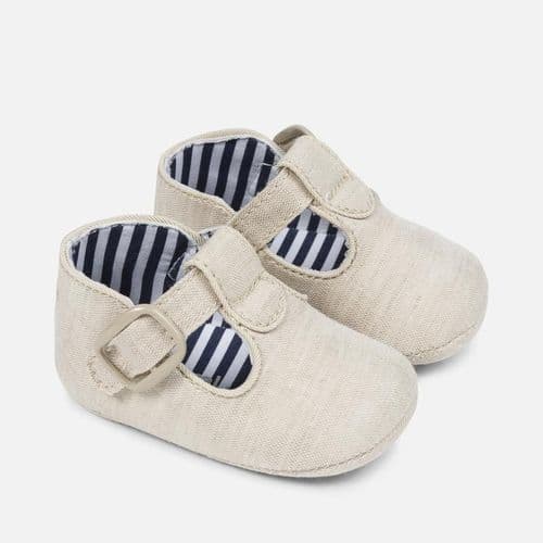 Linen pram shoes