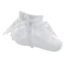 Load image into Gallery viewer, Frilly baby socks - white
